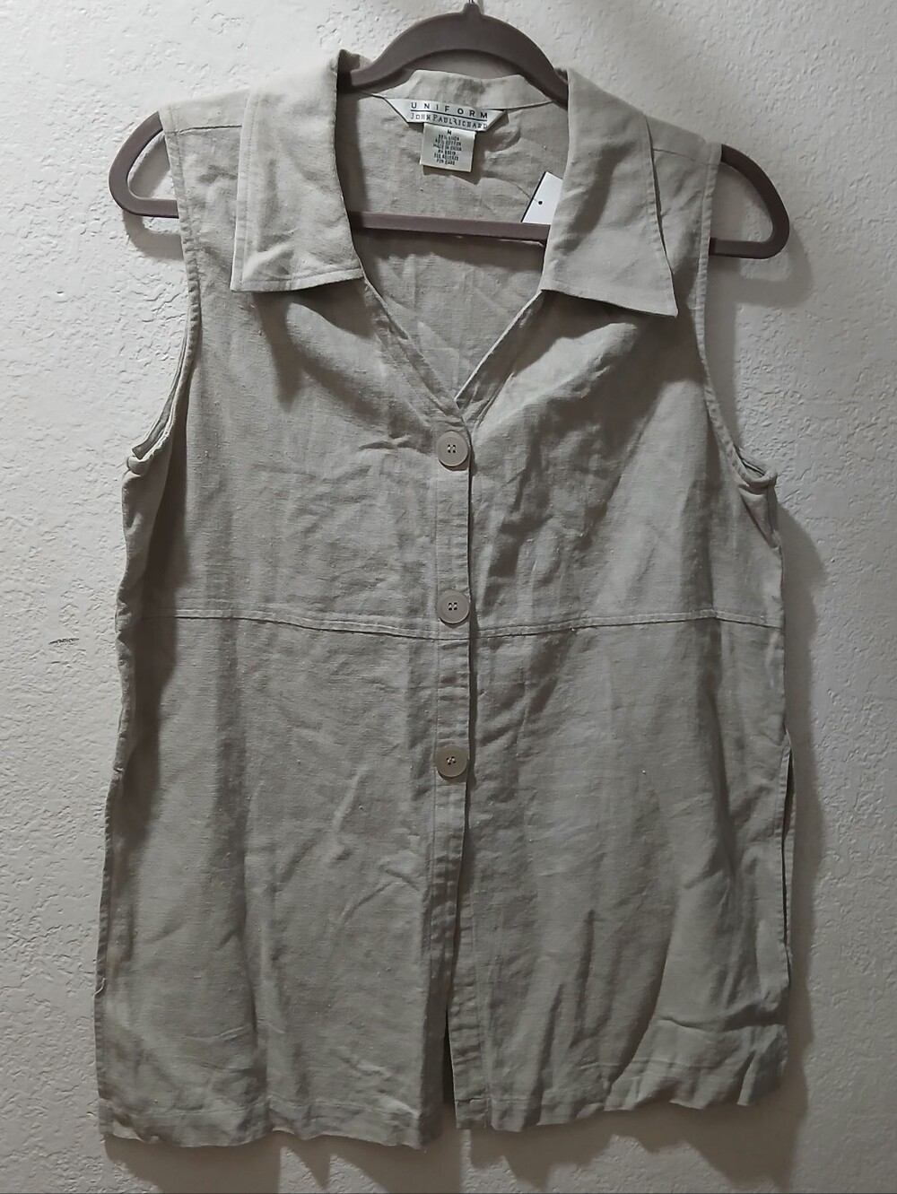 Uniform John Paul Richard Nwot size M linen and cotton